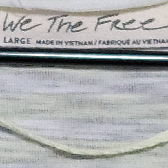 WE THE FREE Women's Lemon Lime Sheer Striped Short Sleeve Jewel Neck Top L - Picture 3 of 16